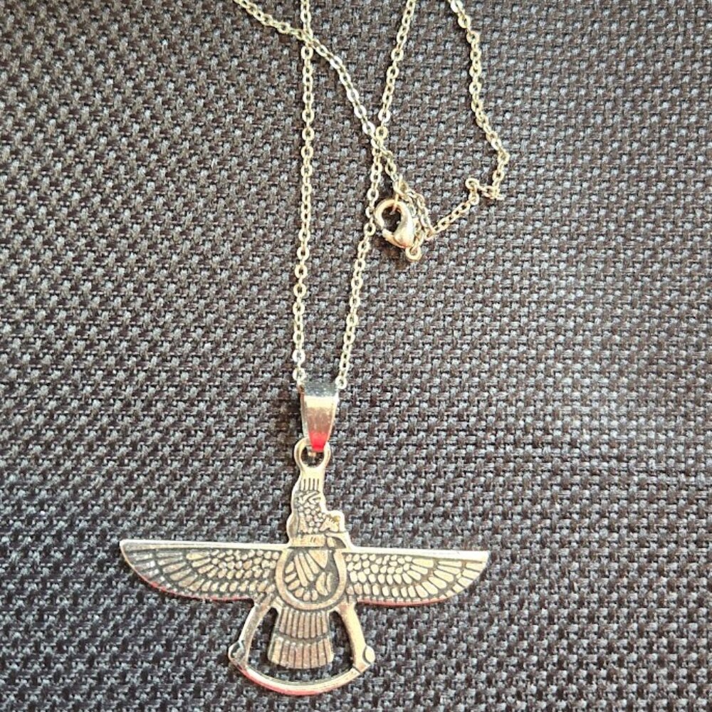 Re-Harakhty Egyptian Necklace Stainless Steel~ 18 inches.